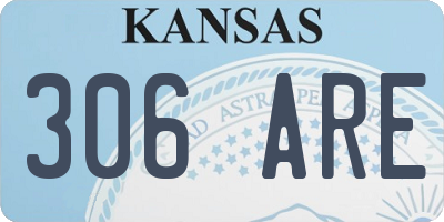 KS license plate 306ARE