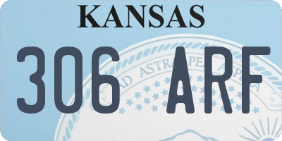 KS license plate 306ARF