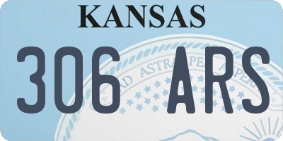 KS license plate 306ARS