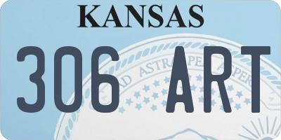 KS license plate 306ART
