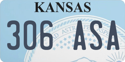 KS license plate 306ASA