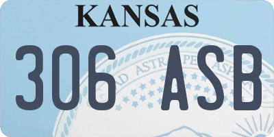 KS license plate 306ASB
