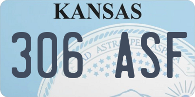 KS license plate 306ASF