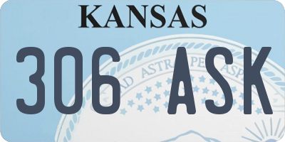 KS license plate 306ASK