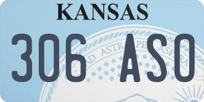 KS license plate 306ASO