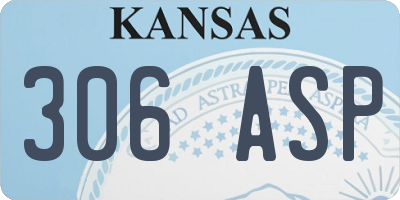 KS license plate 306ASP