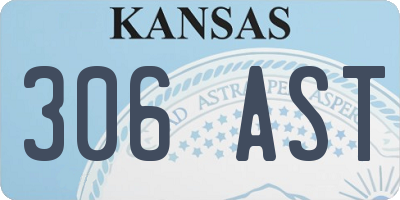 KS license plate 306AST