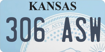 KS license plate 306ASW