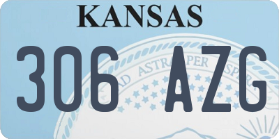 KS license plate 306AZG