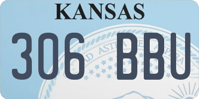 KS license plate 306BBU