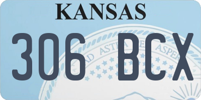 KS license plate 306BCX