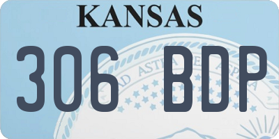 KS license plate 306BDP