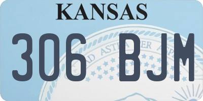 KS license plate 306BJM