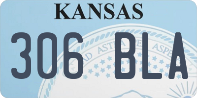 KS license plate 306BLA