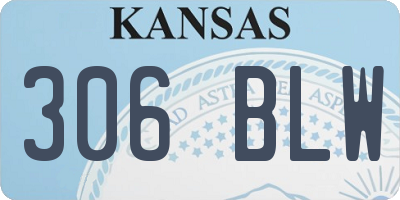 KS license plate 306BLW