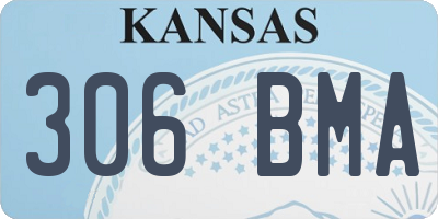KS license plate 306BMA