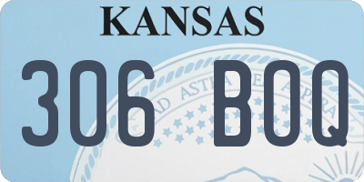 KS license plate 306BOQ