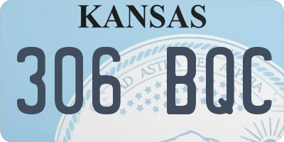 KS license plate 306BQC