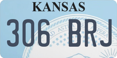 KS license plate 306BRJ