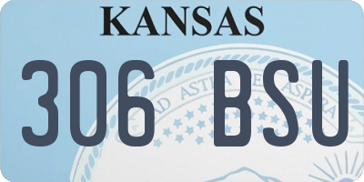 KS license plate 306BSU