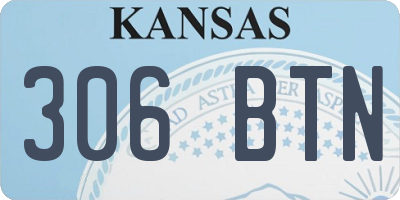 KS license plate 306BTN