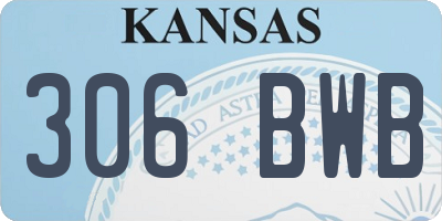 KS license plate 306BWB