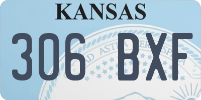 KS license plate 306BXF