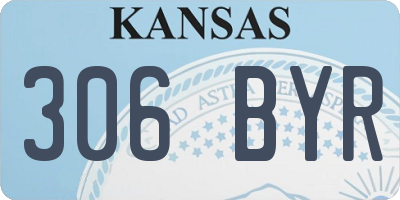 KS license plate 306BYR