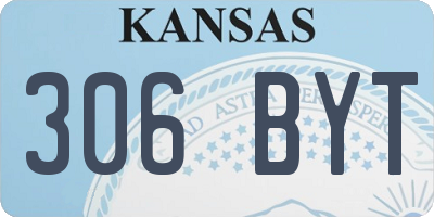 KS license plate 306BYT