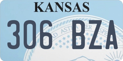 KS license plate 306BZA