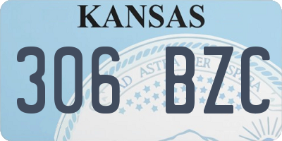KS license plate 306BZC
