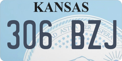 KS license plate 306BZJ