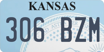 KS license plate 306BZM
