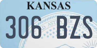 KS license plate 306BZS