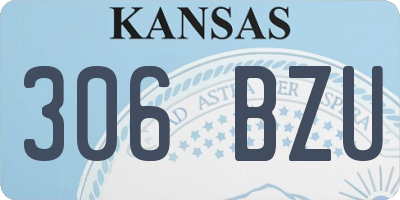 KS license plate 306BZU