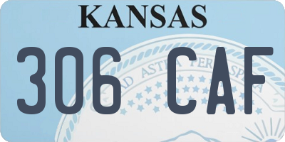 KS license plate 306CAF