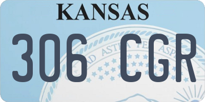 KS license plate 306CGR