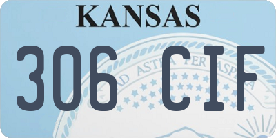 KS license plate 306CIF