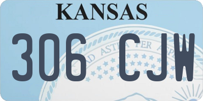 KS license plate 306CJW