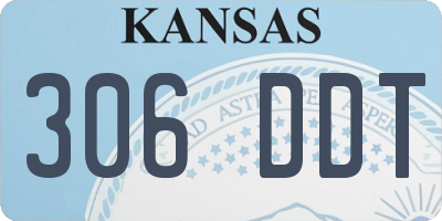 KS license plate 306DDT