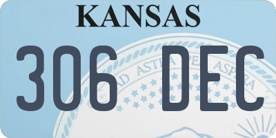 KS license plate 306DEC