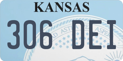 KS license plate 306DEI