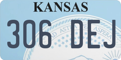 KS license plate 306DEJ
