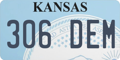 KS license plate 306DEM