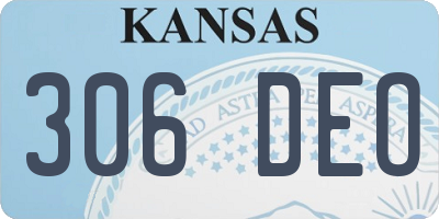 KS license plate 306DEO
