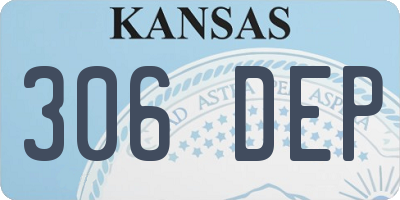 KS license plate 306DEP