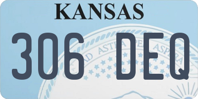 KS license plate 306DEQ