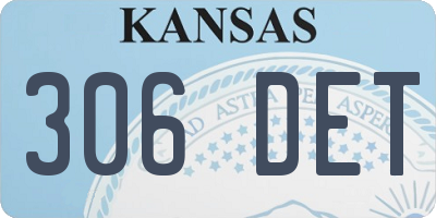 KS license plate 306DET