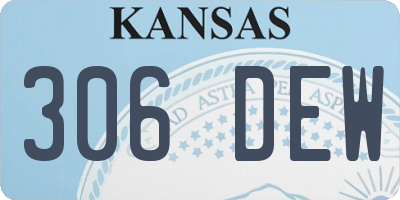 KS license plate 306DEW