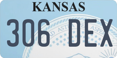 KS license plate 306DEX